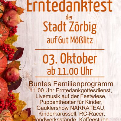 Plakat Erntedankfest Mößlitz 2025