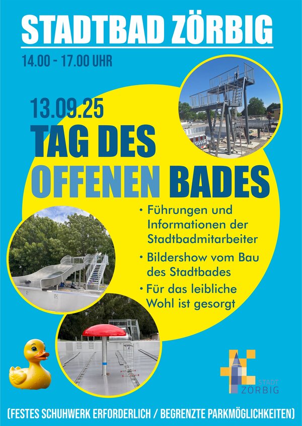 Bild vergrößern: Plakat Tag des offenen Bades 13.09.2025
