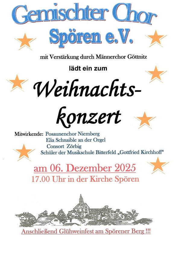 Bild vergrößern: Weihnachtskonzert 06.12.2025 Spören