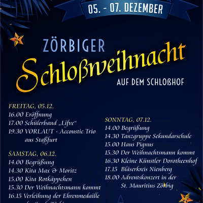 Programm Zörbiger Schlossweihnacht 2025