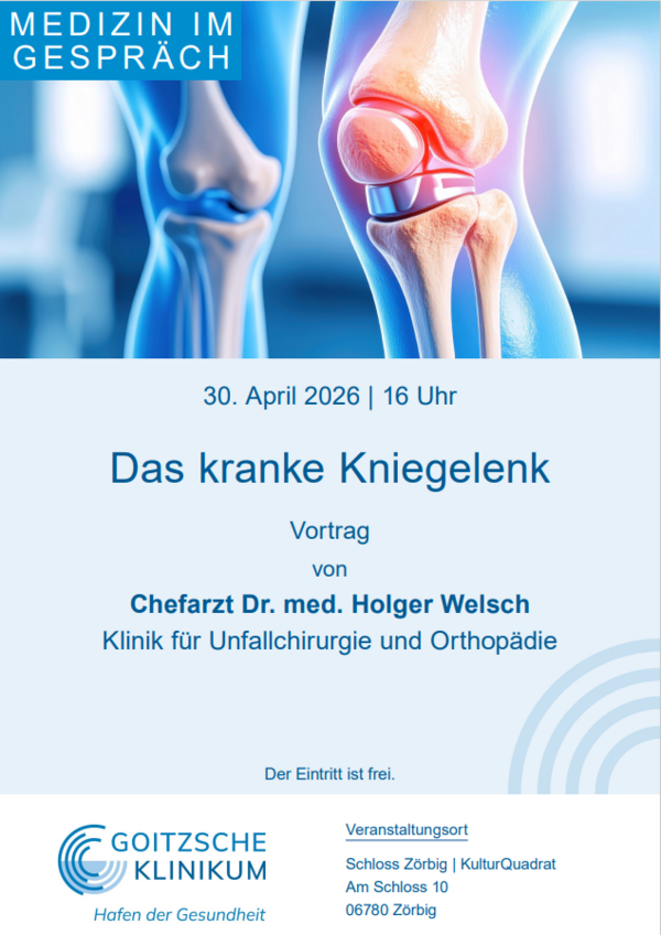 Bild vergr&ouml;&szlig;ern: Plakat Vortrag Das kranke Kniegelenk