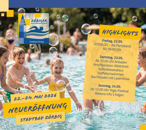 Bild vergr&ouml;&szlig;ern: Plakat Er&ouml;ffnung Stadtbad 2026