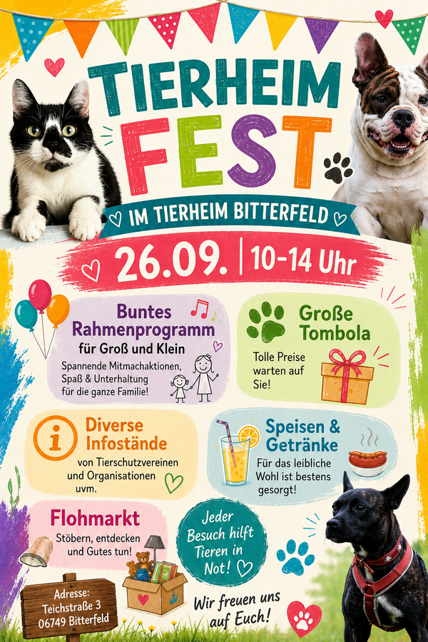 Bild vergr&ouml;&szlig;ern: Flyer Tierheimfest 2026