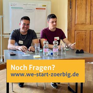 Bild vergrößern: We:Start Zörbig - noch Fragen?