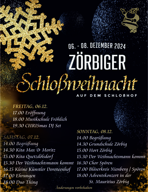 Bild vergrößern: Plakat Schlossweihnacht 2024