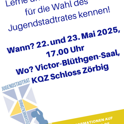 Plakat Vorstellungsrunde Jugendstadtrat 2025